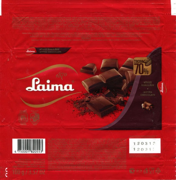 Bitter chocolate, 100g, 12.03.2012, Laima, Riga, Latvia
