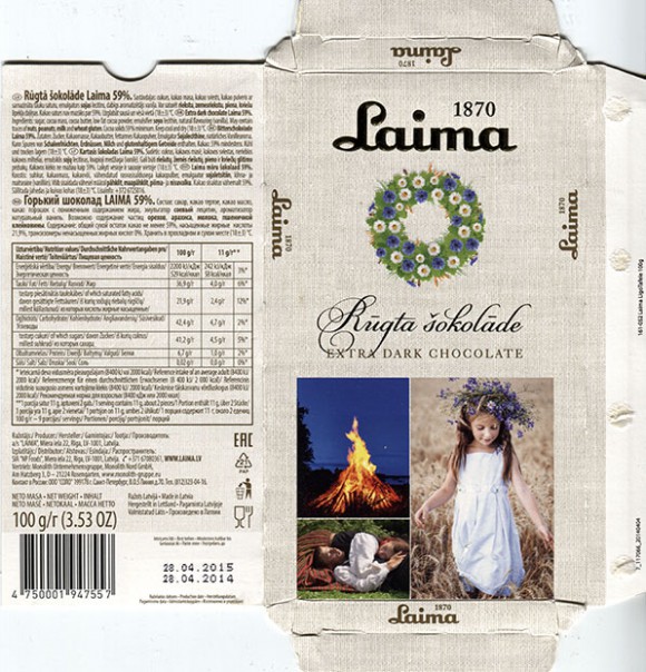 Extra dark chocolate, 100g, 28.04.2014, Laima, Riga, Latvia
