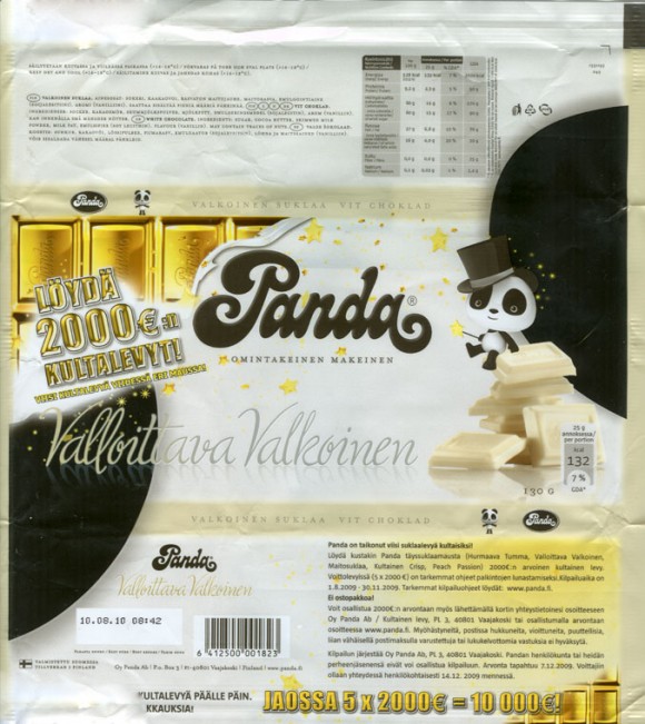 Gold white chocolate, 130g, 10.08.2009, Panda, Vaajakoski, Finland