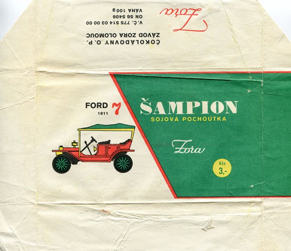 Sampion Ford 1911 7, 100g, about 1985, Cokoladovny, Zora, Olomouc, Czechoslovakia